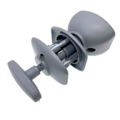 Image of W4 Quick Release Barrel Door Retainer Grey Caravan Stop, Catch, Magnetic Holder, Motorhome Accessories, Retainer, Outdoor Patio Hold Open Clip