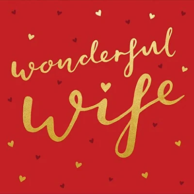 Image of Wonderful Wife with Love Valentine&#039;s Day Card Valentines Greeting Cards 483844