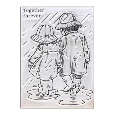 Image of FlYHIGH Forever Love DIY Silicone Clear Stamp Cling Seal Scrapbook Embossing Album Decor Craft