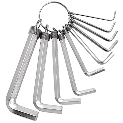 Image of Dekton DT85508 10PC HEX Key Set, Gold