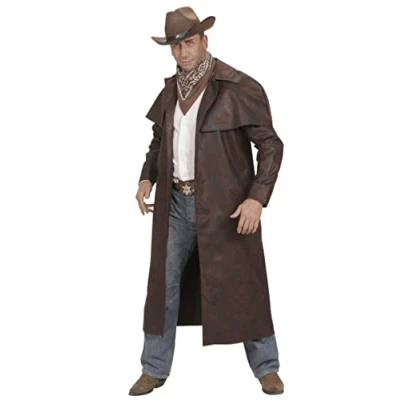 Image of Widmann wdm72251 Costume ? Adult Duster Coat, Brown, S