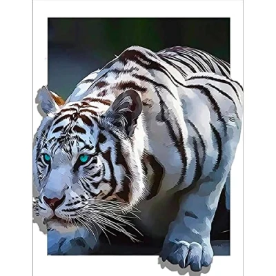 Image of DIY 5D Diamond Art Painting Kits, Colored Full Drill Arts, Embroidery Cross Stitch Canvas by Numbers for Kid and Adults, Home Wall Decor Bridge