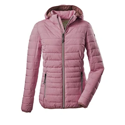 Image of G.I.G.A. DX Women&#039;s Uyaka Stripe Casual Functional Jacket in Down Look with Zip Off Hood