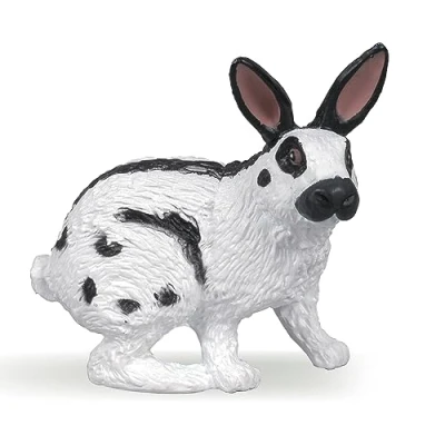 Image of PAPO FARMYARD FRIENDS Tiere Figurine, Animal Print, 51025 Papillon Rabbit, Multicolour