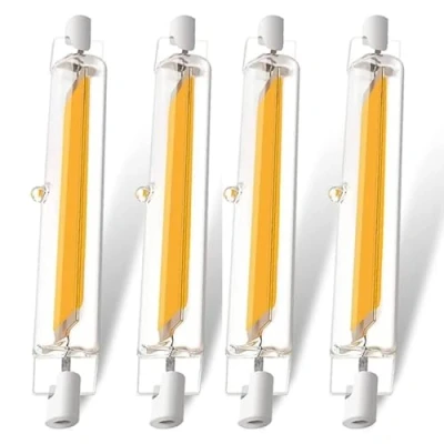 Image of R7s LED Bulb 78mm, 10W 78mm COB Light, Dimmable Natural White 4000K, Double Ended Reflector Bulb, 100W Halogen Bulbs Replacement, 360Beam Angle for Ceiling Floodlight Lamp, 4PCS