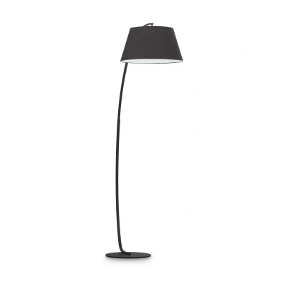 Image of Pagoda 1 Light Floor Lamp Black, E27