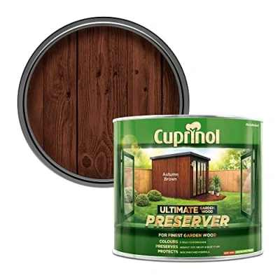 Image of Cuprinol 5206051 CUPGWPREAB1L 1L Ultimate Garden Wood Preserver Autumn Brown