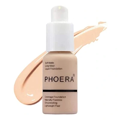 Image of Glamza PHOERA Foundation Concealer Makeup Full Coverage Matte Brighten Long Lasting UK (102 NUDE)