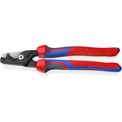 Image of KNIPEX 95 12 225 StepCut XL Cable Shears with Step Cut Comfort Handles Burnished 232 mm