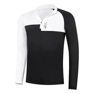 Image of Black Crevice Men&#039;s Zipper Functional Shirt, White/Black, 3XL
