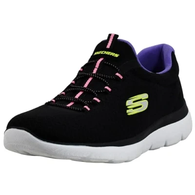 Image of Skechers Summits Sneaker, Black Purple, 5.5 UK