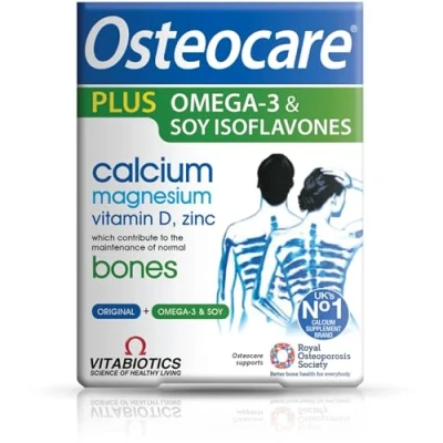 Image of Vitabiotics Osteocare Plus Omega 3 and Soy Isoflavones 84 Tablets/Capsules
