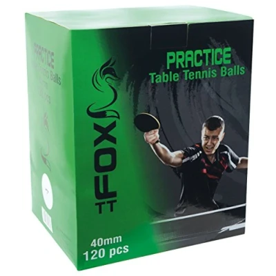 Image of Fox TT Practice Table Tennis Balls (Pack of 120) White, one size, FTT107