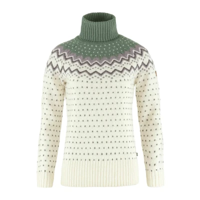 Image of Fjällräven ÖVIK KNIT Roller NECK Jumper, Women&#039;s, Size: Medium, chalk white patina green