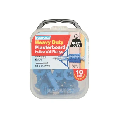 Image of Plasplug HCF110 Heavy Duty Plasterboard Fixings (Pack of 10)