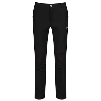Image of Regatta Geo Softshell II Warm Backed XPT Stretch Breathable Windproof Water Repellent Trousers Black, 40&quot;