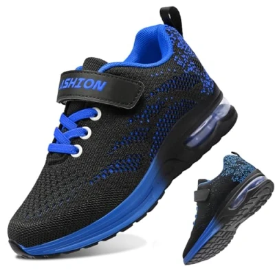 Image of Boys Trainers Kid Sneakers Girls Running Shoes Athletic Air Lightweight Breathable Sport Unisex Kids(M Blue,36EU)