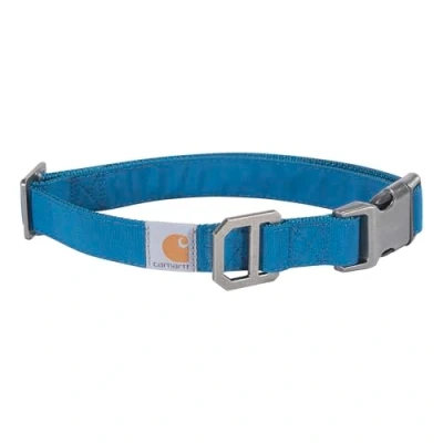 Image of Carhartt Nylon Duck Dog Collar, Marine Blue, Medium