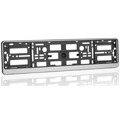 Image of 1X Car Registration License Number Plate Surrounds Holder Frame ALL STYLES (SILVER)