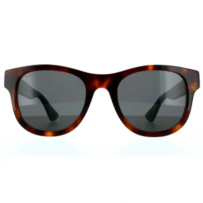 Image of Gucci Man GG0003SN 003 Sunglasses Acetate Havana Grey Squat