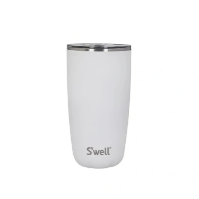Image of S&#039;well Tumbler with Lid, 530ml, Moonstone, Vacuum Insulated Travel Cup Pop On for Hot and Cold Beverages, the Go up to 12h Cold/4h