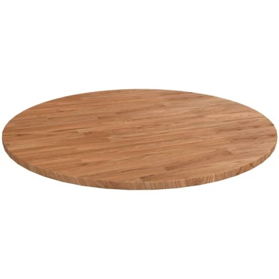 Image of vidaXL Round Table Top Light Brown Ø70x1.5 cm Treated Solid Wood Oak
