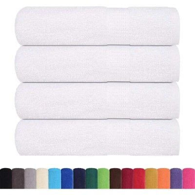 Image of vidaXL Bath Towels 4 pcs White 100x150 cm 360 gsm 100% Cotton