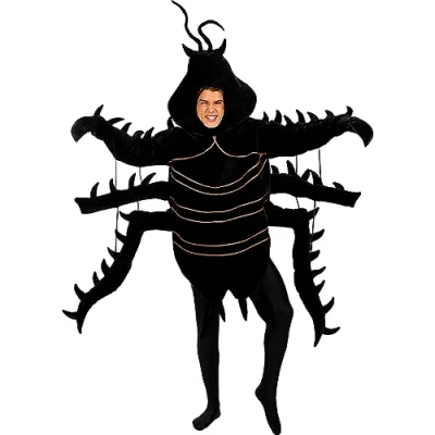 Image of Funidelia Cockroach Costume for men and women Animals, Halloween, Horror adults accessory fancy dress &amp; props carnival parties Size M L Black
