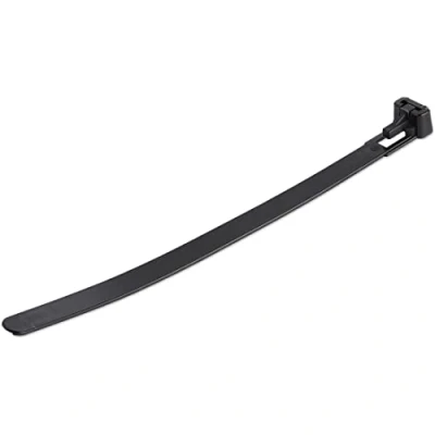 Image of StarTech.com 6&quot;(15cm) Reusable Cable Ties 1/4&quot;(7mm) wide, 1 3/8&quot;(35mm) Bundle Dia. 50lb(22kg) Tensile Strength, Releasable Nylon Ties, Indoor/Outdoor, 94V 2/UL Listed, 100 Pack Black