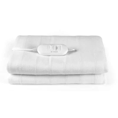 Image of Kleeneze KL3753 Heated Underblanket Electric Blanket For Single Beds, Machine Washable Under Bed Cover, 3 Heat Settings, Indicator Light, Soft Fabric, Detachable Controller, Tie Down 35W, 135 x 65cm