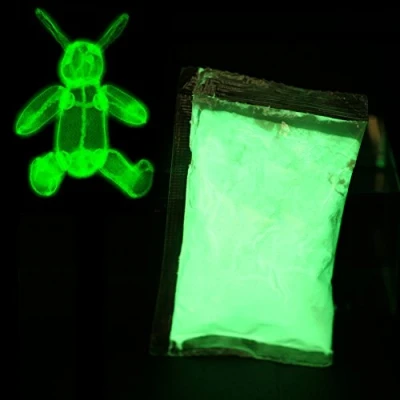 Image of Fluorescent Powder, Glow in the Dark Photoluminescent Pigment, 100g Luminescent Pigments Night Powder Paint for DIY Painting Decoration Amazing Color(Yellow Green)