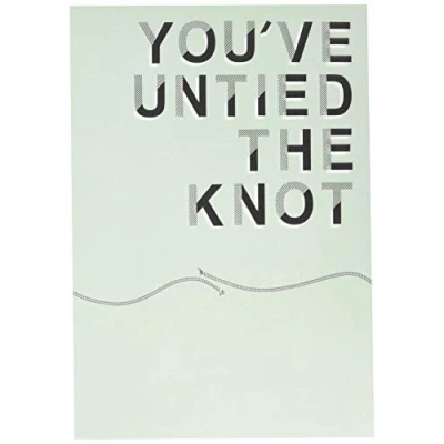Image of Divorce Congratulations Card from Hallmark Contemporary Text Based &#039;State of Kind&#039; Design