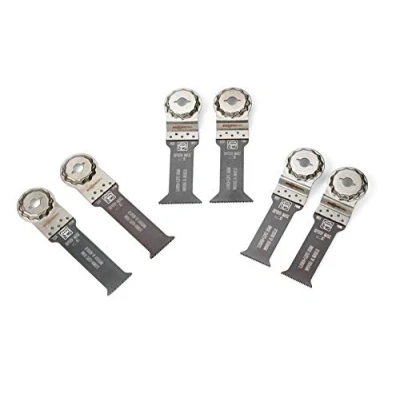 Image of FEIN 35222967050 Best of E Cut StarlockMax Wood &amp; Metal 6piece, Orange