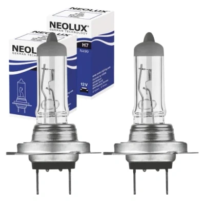 Image of 9 DIGITAL Neolux H7 Bulbs (477/499) Car Headlight Bulb KIT Pair (2 x Halogen 2 Pin Bulbs) Long Life Bright 12V 55W PX26d Dipped Low High Beam Fog Light Daytime Running Lights, Universal Pieces