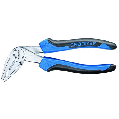Image of GEDORE Angled combination pliers for cutting/holding/twisting, HRC 63 65 induction hardened precision cutting edges, 8248 160 JC