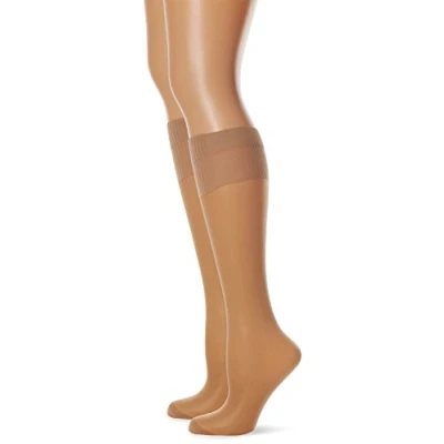Image of DIM Women&#039;s Absolu Flex x2 Knee Highs, Caramel, One Size