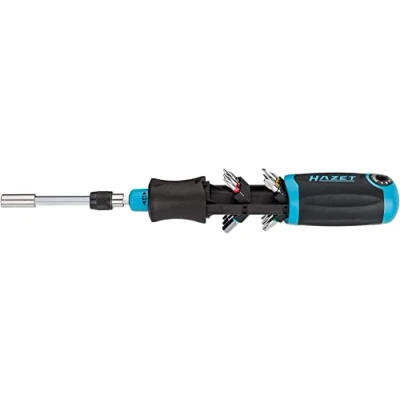 Image of HAZET Bit Ratchet Screwdriver 810R 3 I Integrated Holder Magazine with 12 Bits Function Adjustable or Use as a