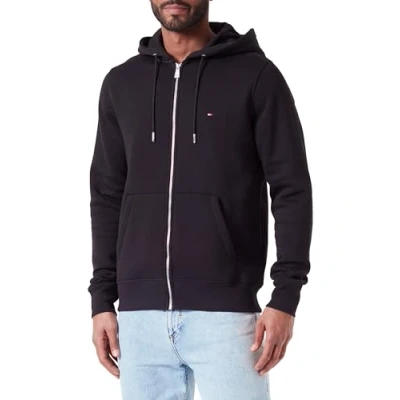 Image of Tommy Hilfiger Men&#039;s CLASSIC FLAG ZIP THROUGH HOODY Black S