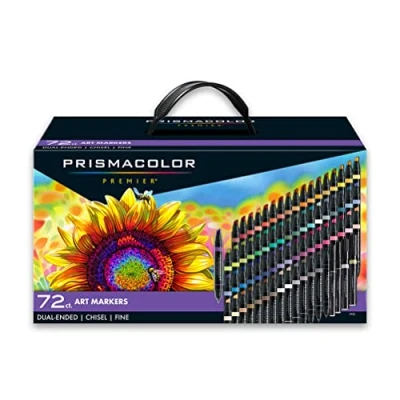 Image of Prismacolor Premier Double Ended Art Markers, Fine and Chisel Tip, 72 Count