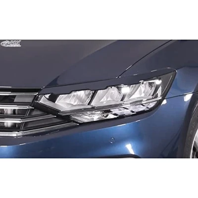 Image of Head light spoilers compatible with Volkswagen Passat 3G B8 Facelift 2019 (Carved) (ABS)