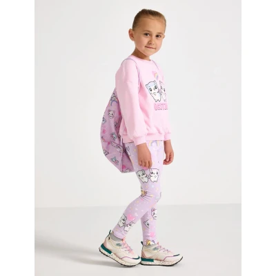 Image of Lindex Leggings CATS AND Rainbows for kids, Size: 6 7y, Light lilac