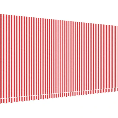 Image of vidaXL Replacement Fabric for Awning Red and White Stripe 6x3 m