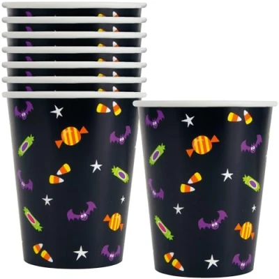 Image of Unique Halloween Cat &amp; Pumpkin Paper Party Cups