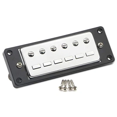Image of Unxuey 1pcs 52mm Mini Guitar Bridge Pickups Double Coil Humbucker Parts Replacement for Les Paul Style Electric Guitar, Chrome
