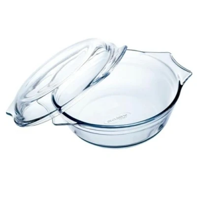 Image of Arcuisine 1 Litre Round Borosilicate Glass Casserole