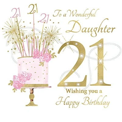 Image of Rush Design Large 21st Birthday Card Daughter