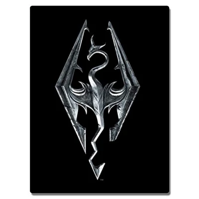 Image of Skyrim Dragon Emblem Lightweight Fleece Throw Blanket 45 x 60 Inches