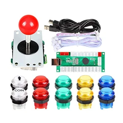 Image of EG STARTS Arcade Buttons 1 Player DIY Kit Joystick 5V LED Button for Stick PC Games Mame Raspberry pi