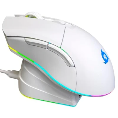 Image of KLIM Blaze Pro RGB Rechargeable Wireless Gaming Mouse with Charging Dock + High Precision Sensor and Long lasting Battery Up to 6000 DPI Wired UK for PC NEW 2022