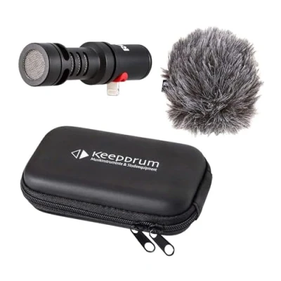 Image of Rode VMML Videomic Me L Microphone for iPhone iOS + Keepdrum Soft Case